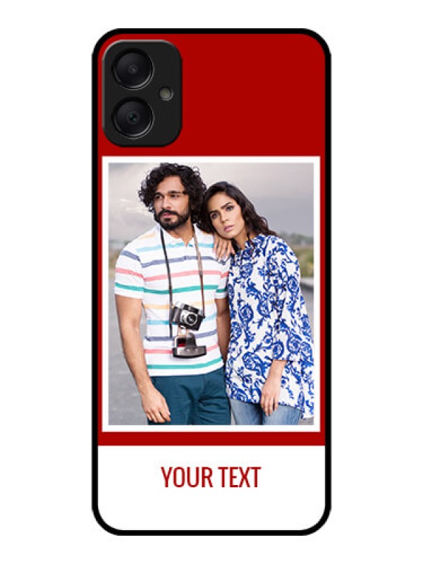 Custom Galaxy M05 Custom Metal Phone Case - Red Color Design
