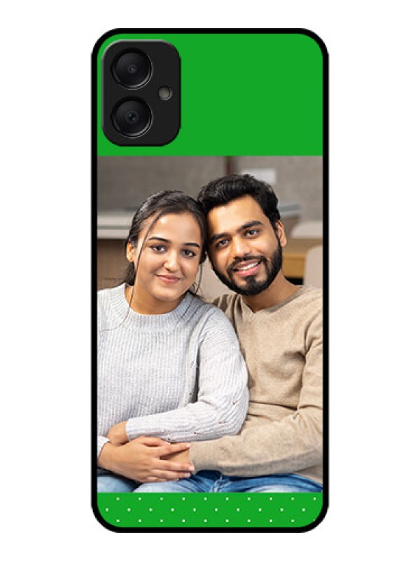 Custom Galaxy M05 Custom Metal Phone Case - Green Pattern Design