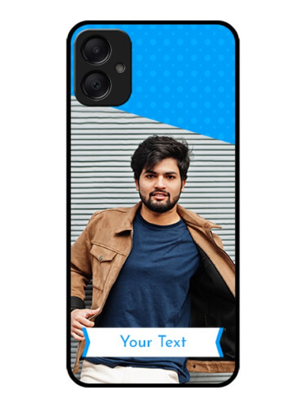 Custom Galaxy M05 Custom Metal Phone Case - Simple Blue Color Design