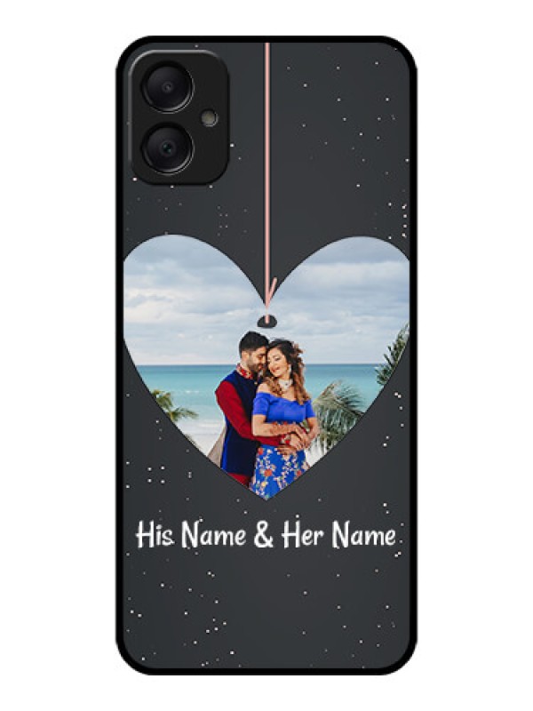 Custom Galaxy M05 Custom Metal Phone Case - Hanging Heart Design