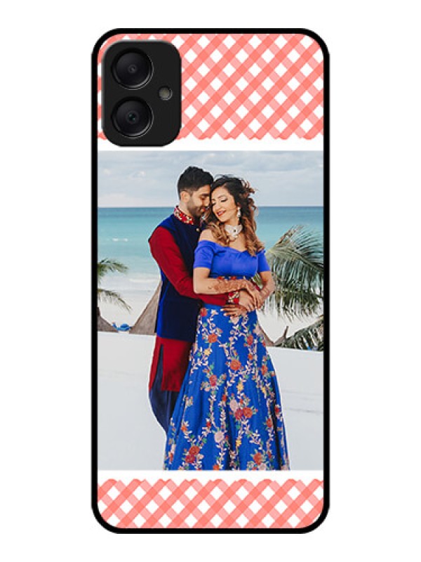 Custom Galaxy M05 Custom Metal Phone Case - Pink Pattern Design