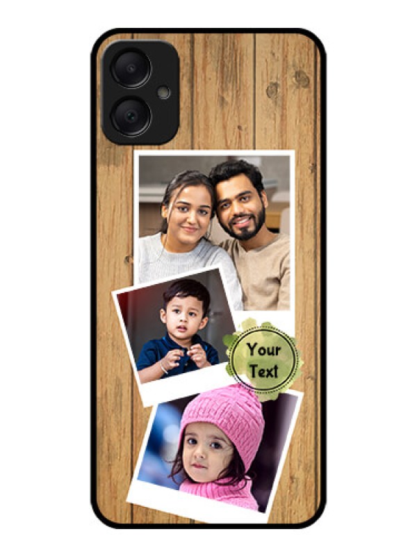 Custom Galaxy M05 Custom Metal Phone Case - Wooden Texture Design