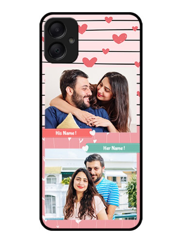 Custom Galaxy M05 Custom Metal Phone Case - Photo With Heart Design