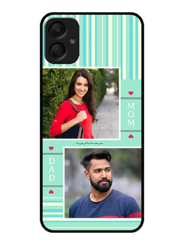 Custom Galaxy M05 Custom Metal Phone Case - Mom and Dad Pic Design