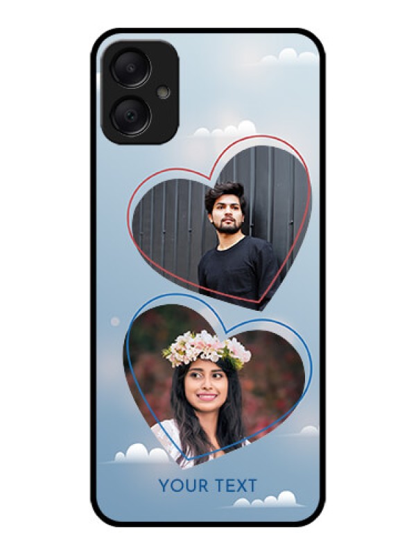 Custom Galaxy M05 Custom Metal Phone Case - Blue Color Couple Design