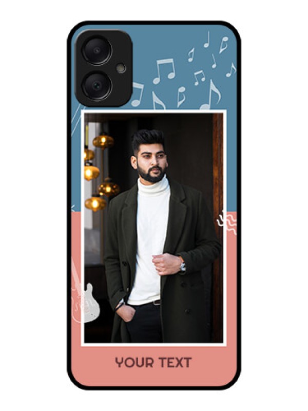 Custom Galaxy M05 Custom Metal Phone Case - With Color Musical Note Design