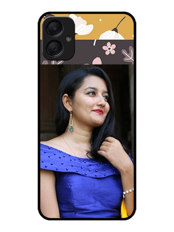 Custom Galaxy M05 Custom Metal Phone Case - Stylish Floral Design