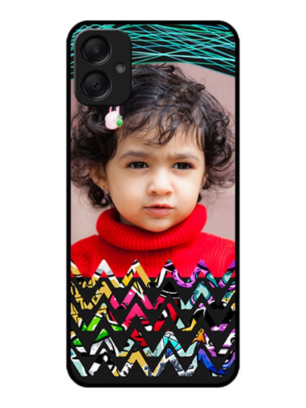 Custom Galaxy M05 Custom Metal Phone Case - Neon Abstract Design