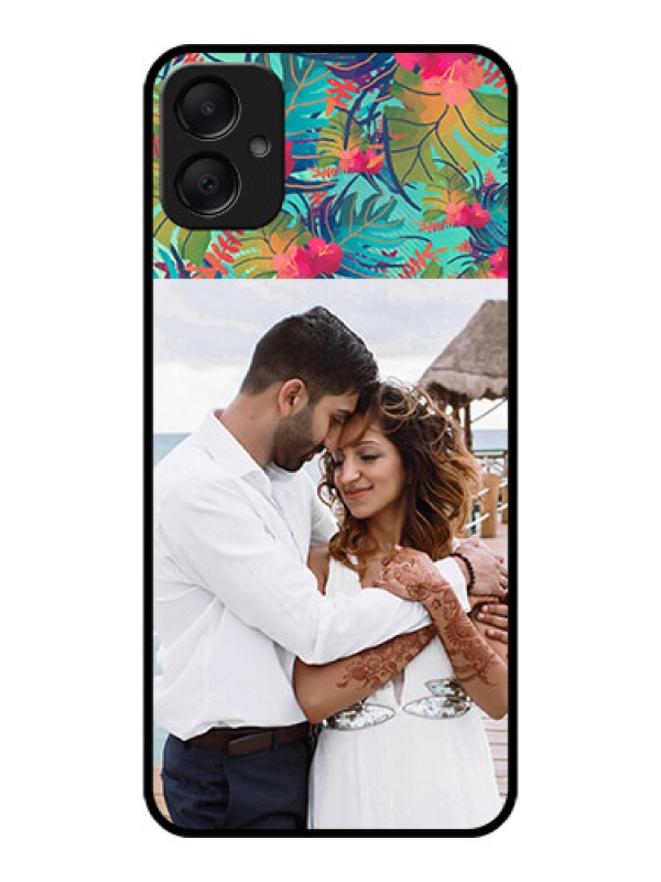 Custom Galaxy M05 Custom Metal Phone Case - Watercolor Floral Design
