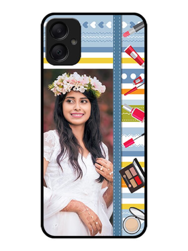 Custom Galaxy M05 Custom Metal Phone Case - Makeup Icons Design