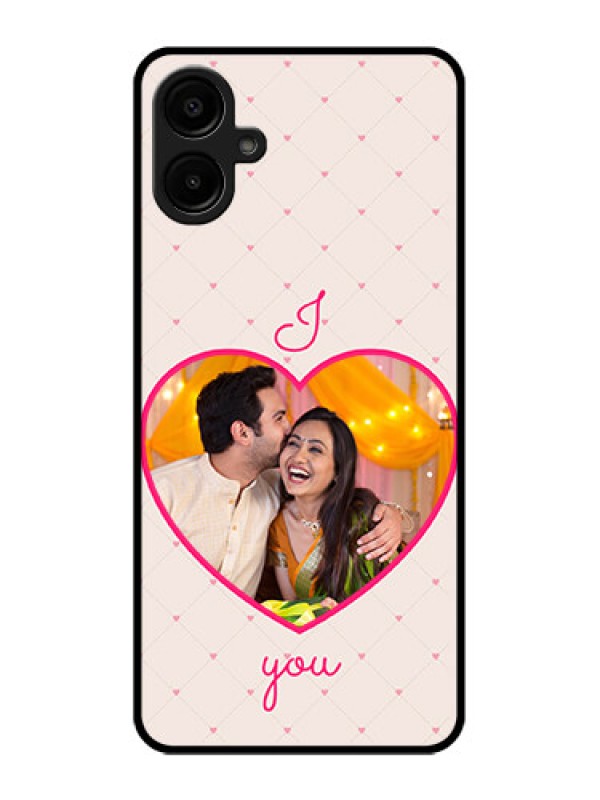 Custom Samsung Galaxy M06 Custom Metal Phone Case - Heart Shape Design