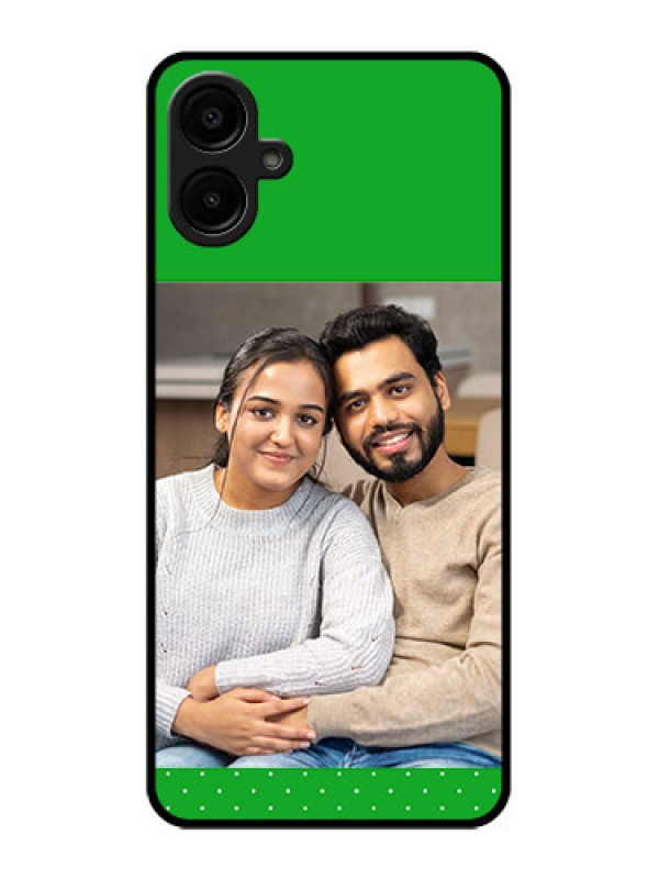 Custom Samsung Galaxy M06 Custom Metal Phone Case - Green Pattern Design