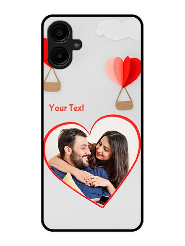 Custom Samsung Galaxy M06 Custom Metal Phone Case - Parachute Love Design
