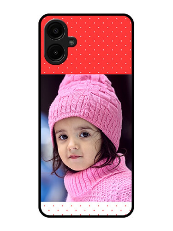 Custom Samsung Galaxy M06 Custom Metal Phone Case - Red Pattern Design