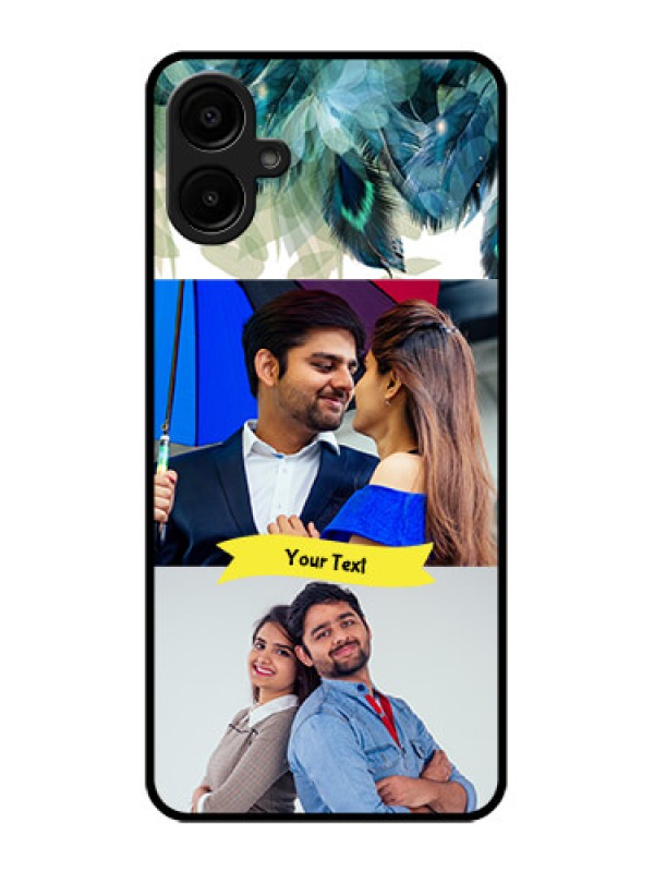 Custom Samsung Galaxy M06 Custom Metal Phone Case - Image With Boho Peacock Feather Design