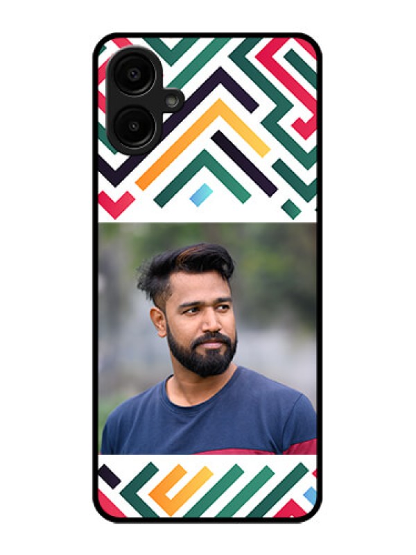 Custom Samsung Galaxy M06 Custom Metal Phone Case - Colorful Maze Pattern Design