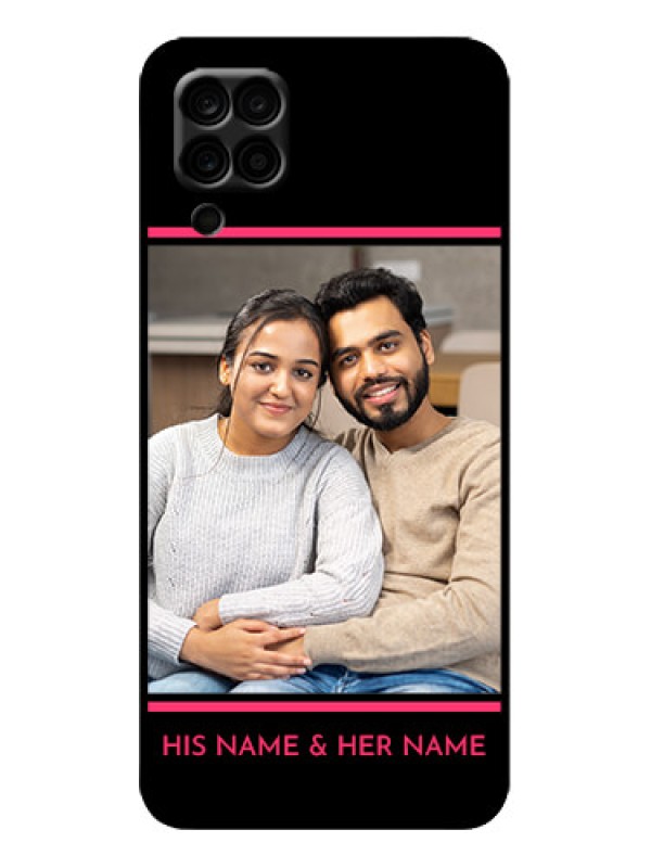 Custom Galaxy M12 Custom Metal Phone Case - With Add Text Design