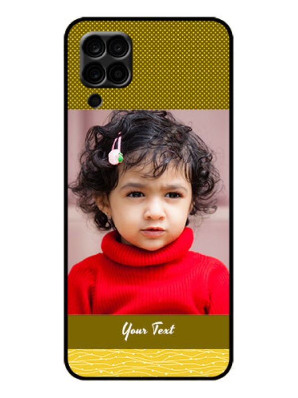 Custom Galaxy M12 Custom Metal Phone Case - Simple Green Color Design