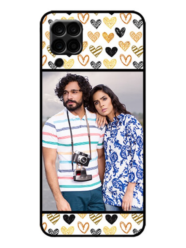 Custom Galaxy M12 Custom Metal Phone Case - Love Symbol Design