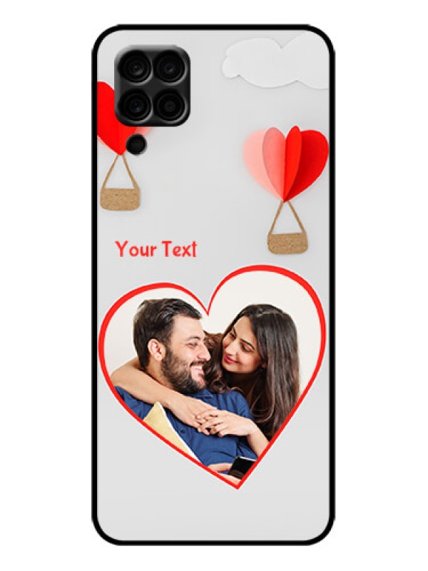 Custom Galaxy M12 Custom Metal Phone Case - Parachute Love Design