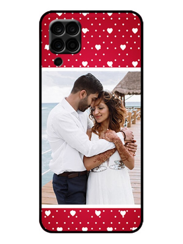 Custom Galaxy M12 Custom Metal Phone Case - Hearts Mobile Case Design
