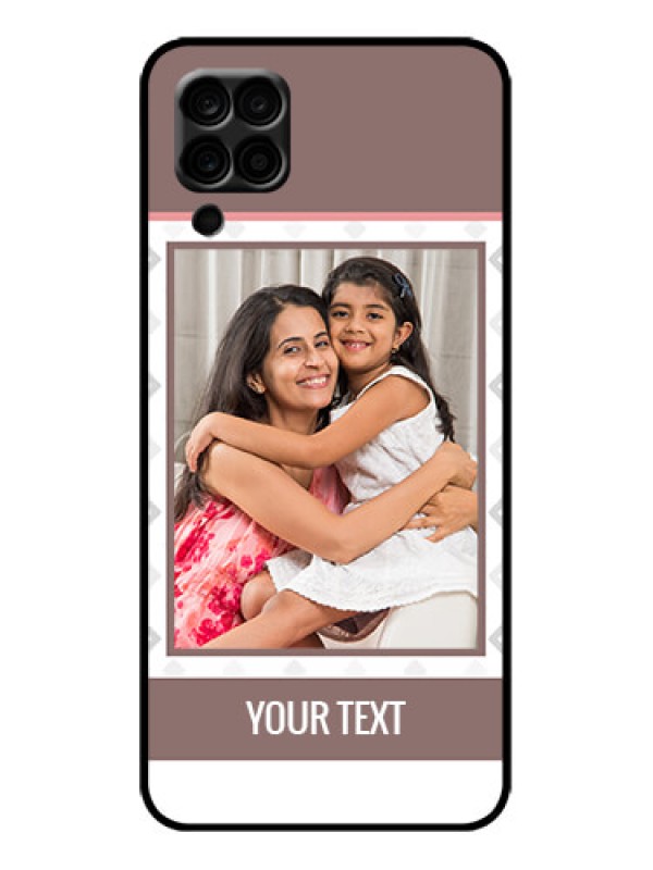 Custom Galaxy M12 Custom Metal Phone Case - Simple Diamond Design