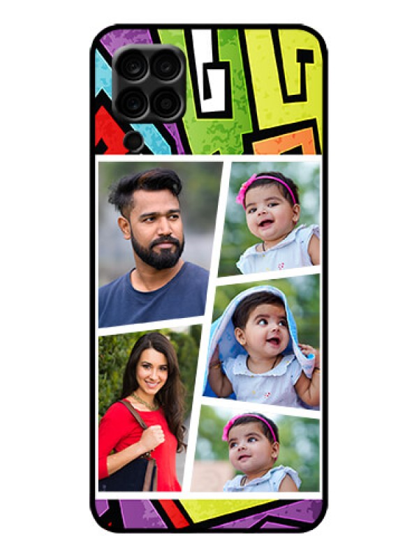 Custom Galaxy M12 Custom Metal Phone Case - Graffiti Pattern Design