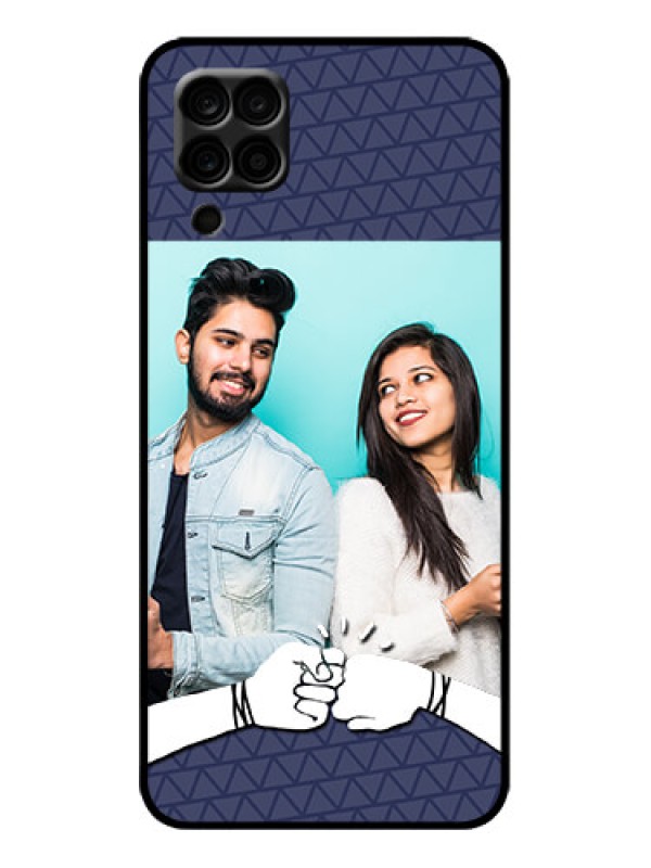 Custom Galaxy M12 Custom Metal Phone Case - With Best Friends Design