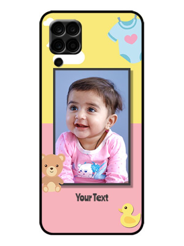 Custom Galaxy M12 Custom Metal Phone Case - Kids 2 Color Design