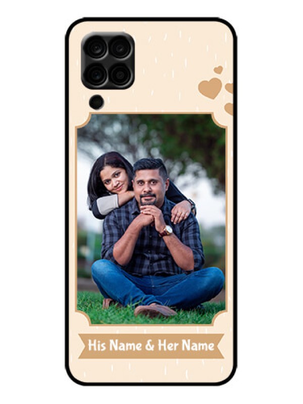 Custom Galaxy M12 Custom Metal Phone Case - With Confetti Love Design