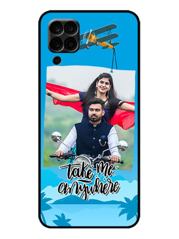 Custom Galaxy M12 Custom Metal Phone Case - Traveller Design