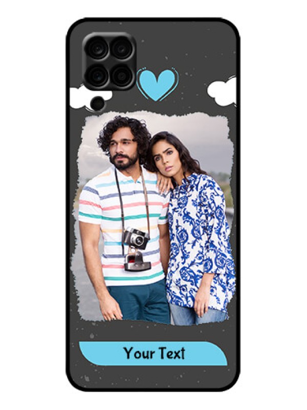 Custom Galaxy M12 Custom Metal Phone Case - Splashes With Love Doodles Design