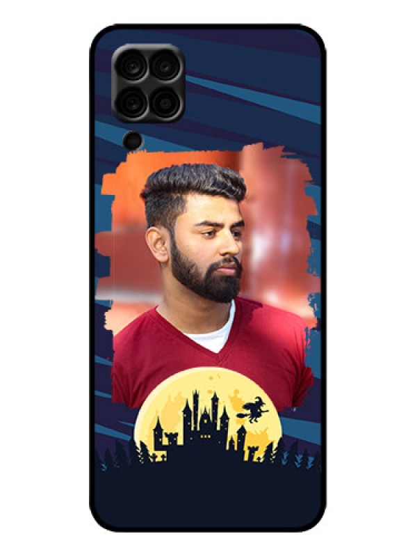 Custom Galaxy M12 Custom Metal Phone Case - Halloween Witch Design