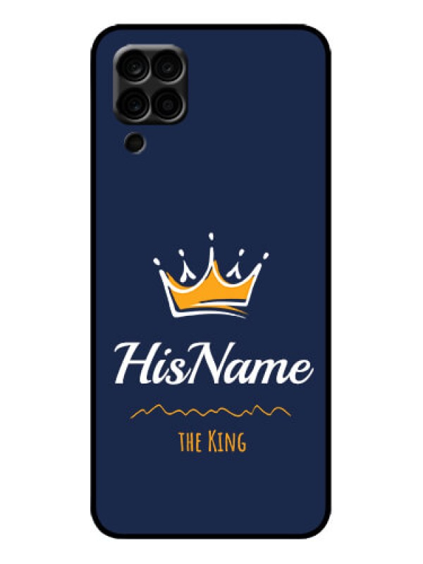 Custom Galaxy M12 Custom Metal Phone Case - King With Name Design