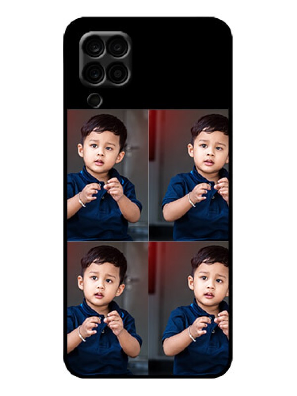 Custom Galaxy M12 Custom Metal Phone Case - 4 Image Holder Design
