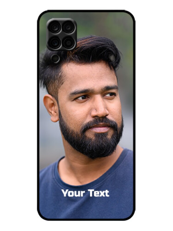 Custom Galaxy M12 Custom Metal Phone Case - Photo With Text Design