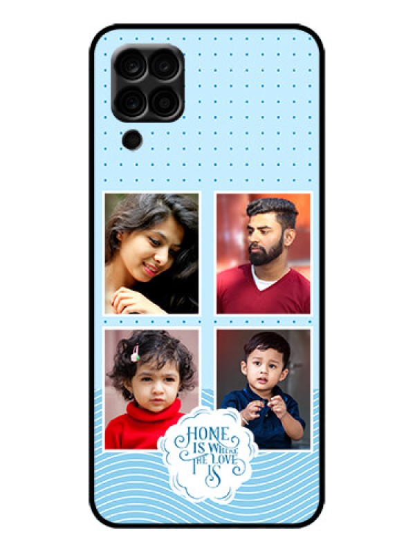 Custom Galaxy M12 Custom Metal Phone Case - Cute Love Quote With 4 Pic Upload Design