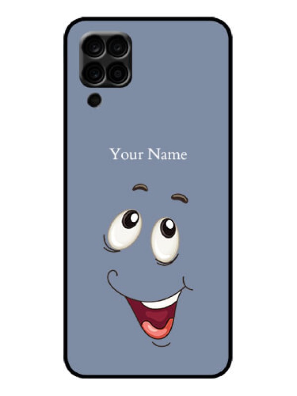 Custom Galaxy M12 Custom Metal Phone Case - Laughing Cartoon Face Design