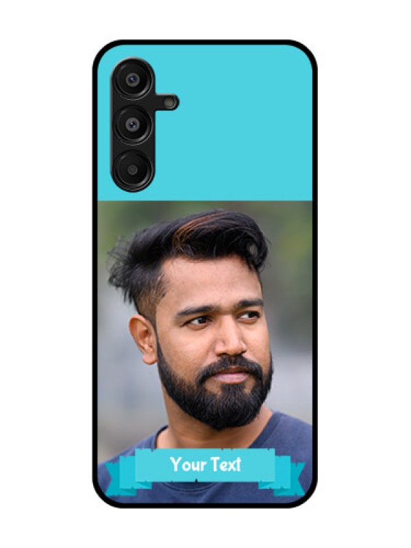 Custom Galaxy M16 5G Custom Metal Phone Case - Blue Color Design