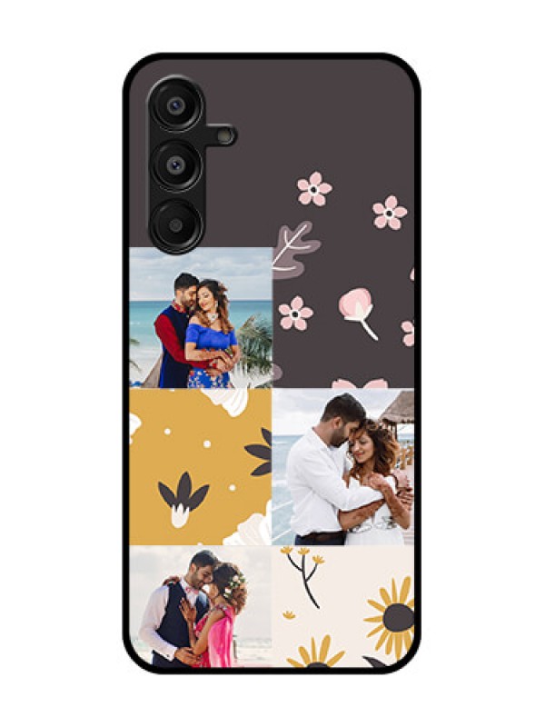 Custom Galaxy M16 5G Custom Metal Phone Case - 3 Images With Floral Design