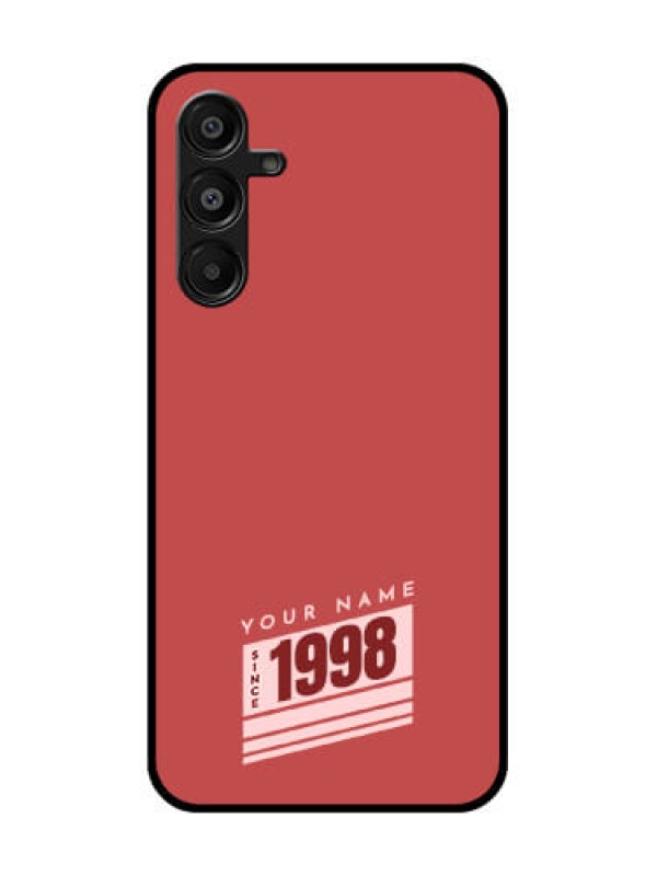 Custom Galaxy M16 5G Custom Metal Phone Case - Red Custom Year Of Birth Design