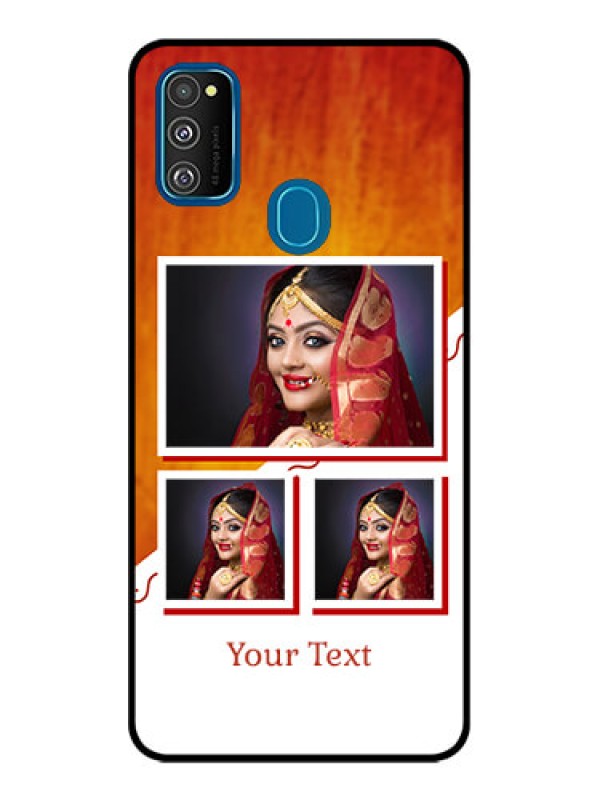 Custom Galaxy M21 2021 Custom Metal Phone Case - Wedding Memories Design