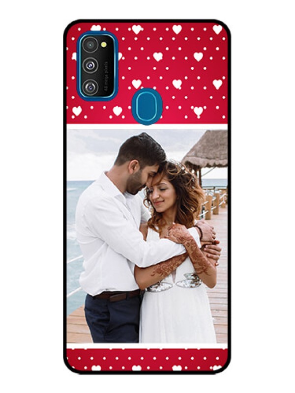 Custom Galaxy M21 2021 Custom Metal Phone Case - Hearts Mobile Case Design