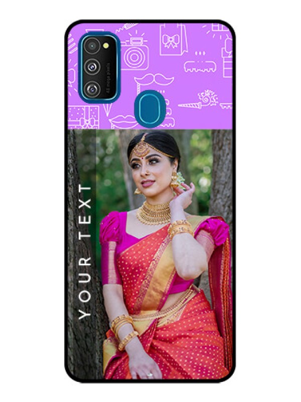 Custom Galaxy M21 2021 Custom Metal Phone Case - Birthday Icons Design