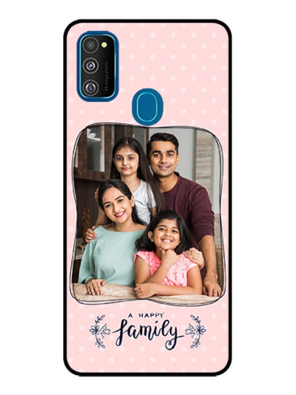 Custom Galaxy M21 2021 Custom Metal Phone Case - Family With Dots Design