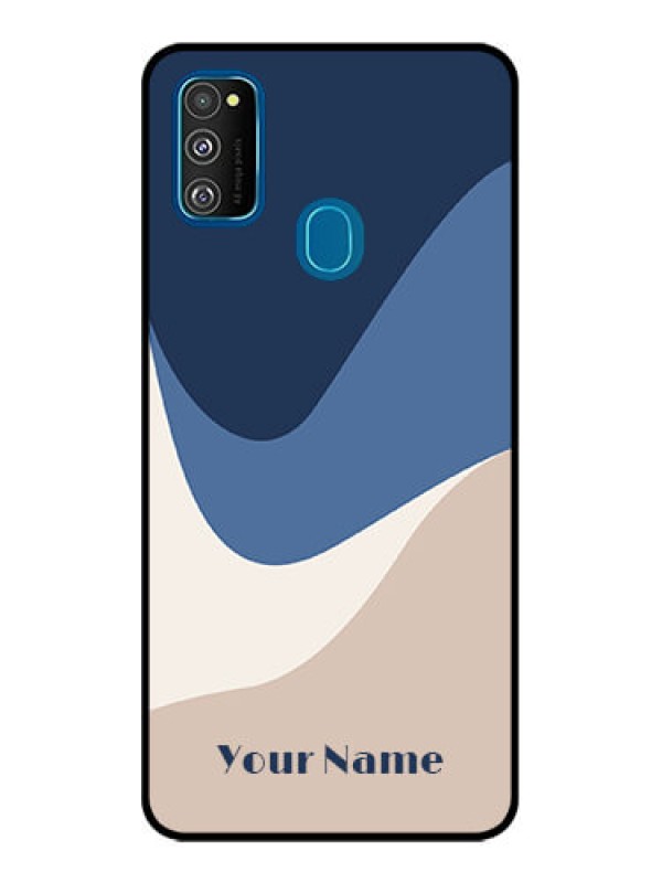 Custom Galaxy M21 2021 Custom Metal Phone Case - Abstract Drip Art Design