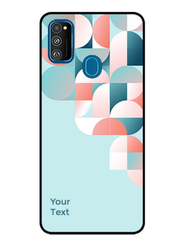 Custom Galaxy M21 2021 Custom Metal Phone Case - Stylish Semi - Circle Pattern Design