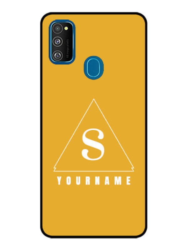 Custom Galaxy M21 2021 Custom Metal Phone Case - Simple Triangle Design