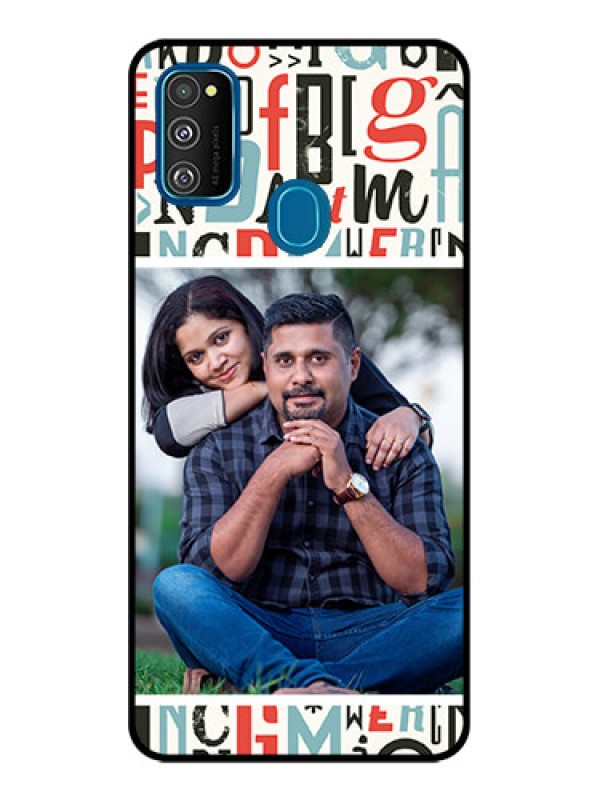 Custom Galaxy M21 Custom Metal Phone Case - Alphabet Design