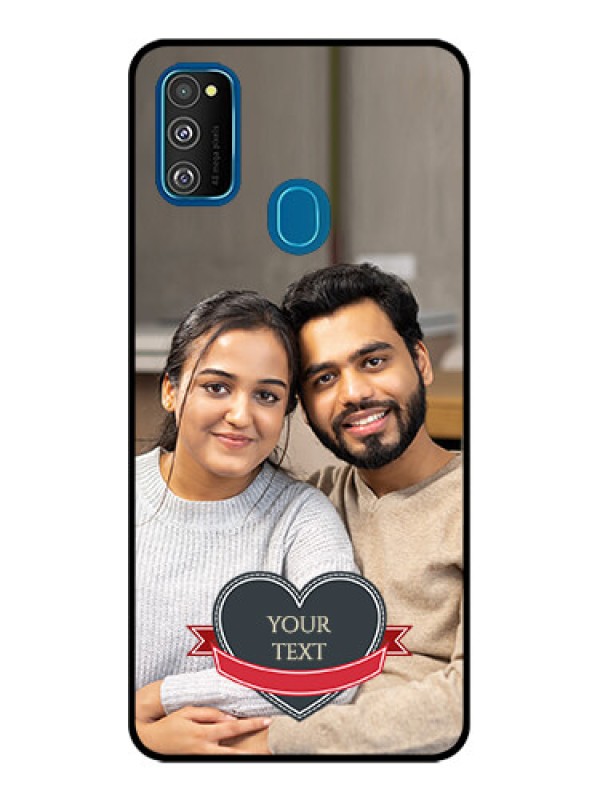 Custom Galaxy M21 Custom Metal Phone Case - Just Married Couple Design